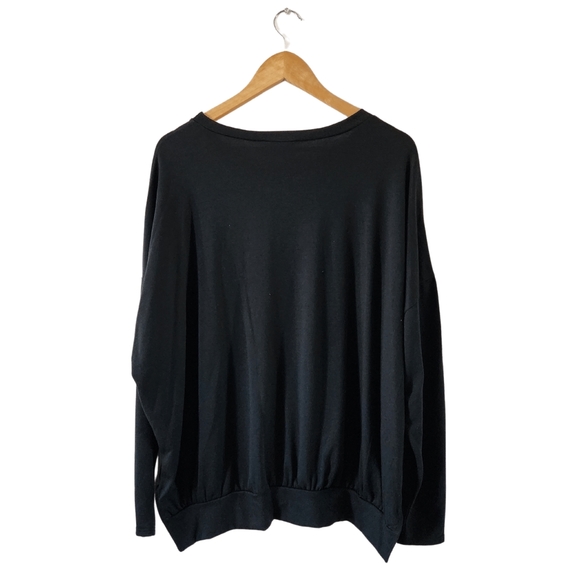 WOMEN'S LONG SLEEVES CAMO DETAILED SWEATER SHIRT| BLACK| S M L| NWOT - Picture 3 of 6